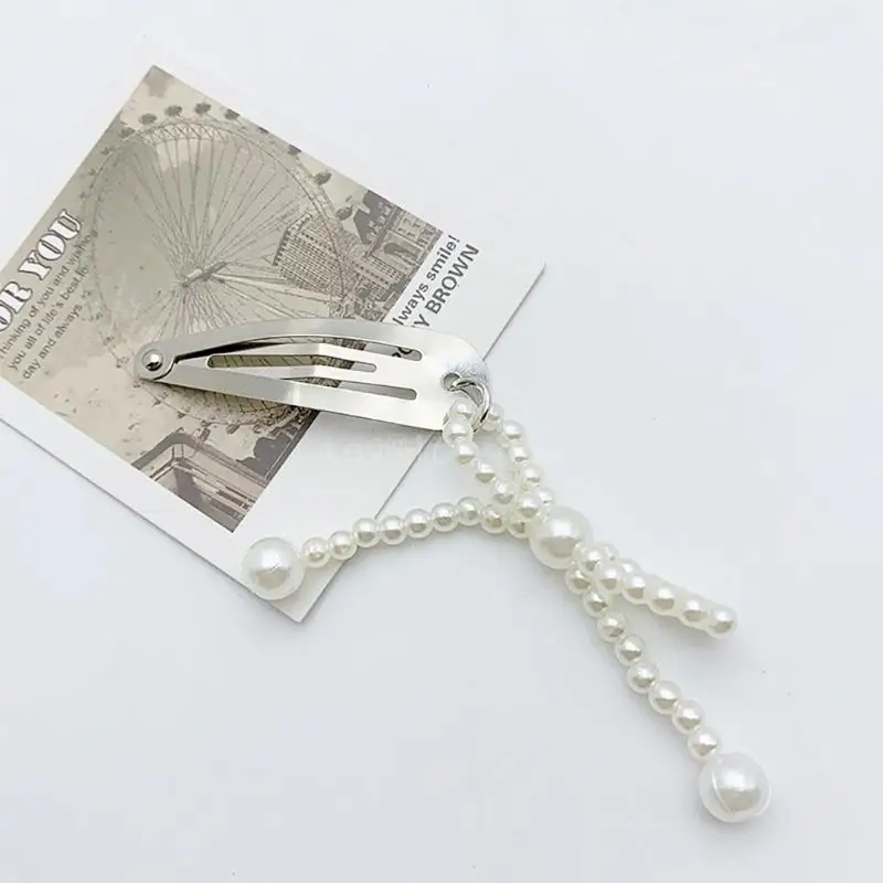 

Заколка для волос с металлическим ощущением, жемчужная подвеска, заколка для волос «Утконосы», серебряная заколка для волос на и