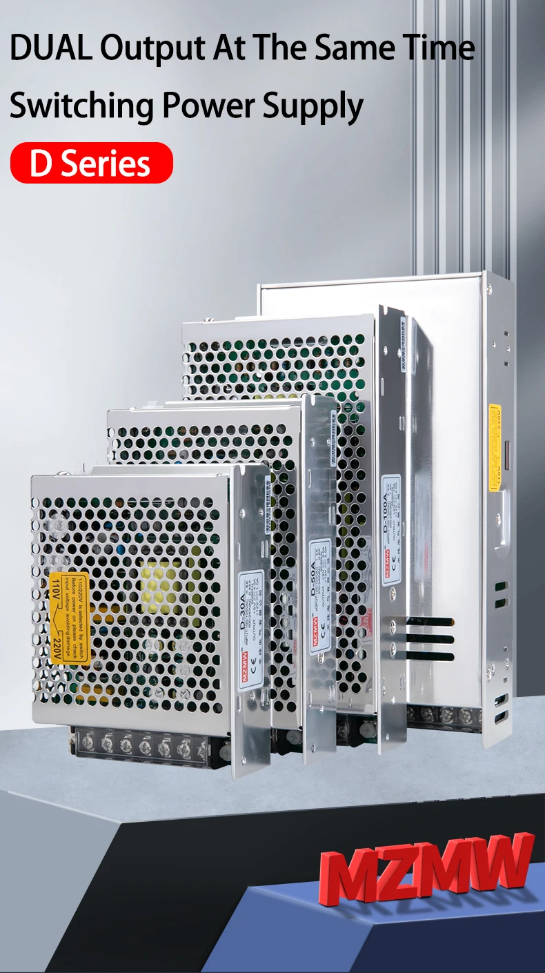MZMWDUAL Output At The Same Time Switching Power Supply 30W 50W 75W 100W 120W 350W 500W + - 5V 12V 24V 15V Multiple output SMPS