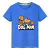 Dog Man Print t shirt for kids boy 10years Kawaii 100%Cotton Short Tops Anime Tees pride tshirt y2k one piece kids clothes girls 1