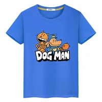 Dog Man Print t shirt for kids boy 10years Kawaii 100%Cotton Short Tops Anime Tees pride tshirt y2k one piece kids clothes girls 1