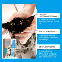 Flea Shampoo For Cats No Rinse Quick-Drying Cat Shampoo Licking Safe Dry Shampoo 60ml Gentle Foam Shampoo For Cats Deep 3