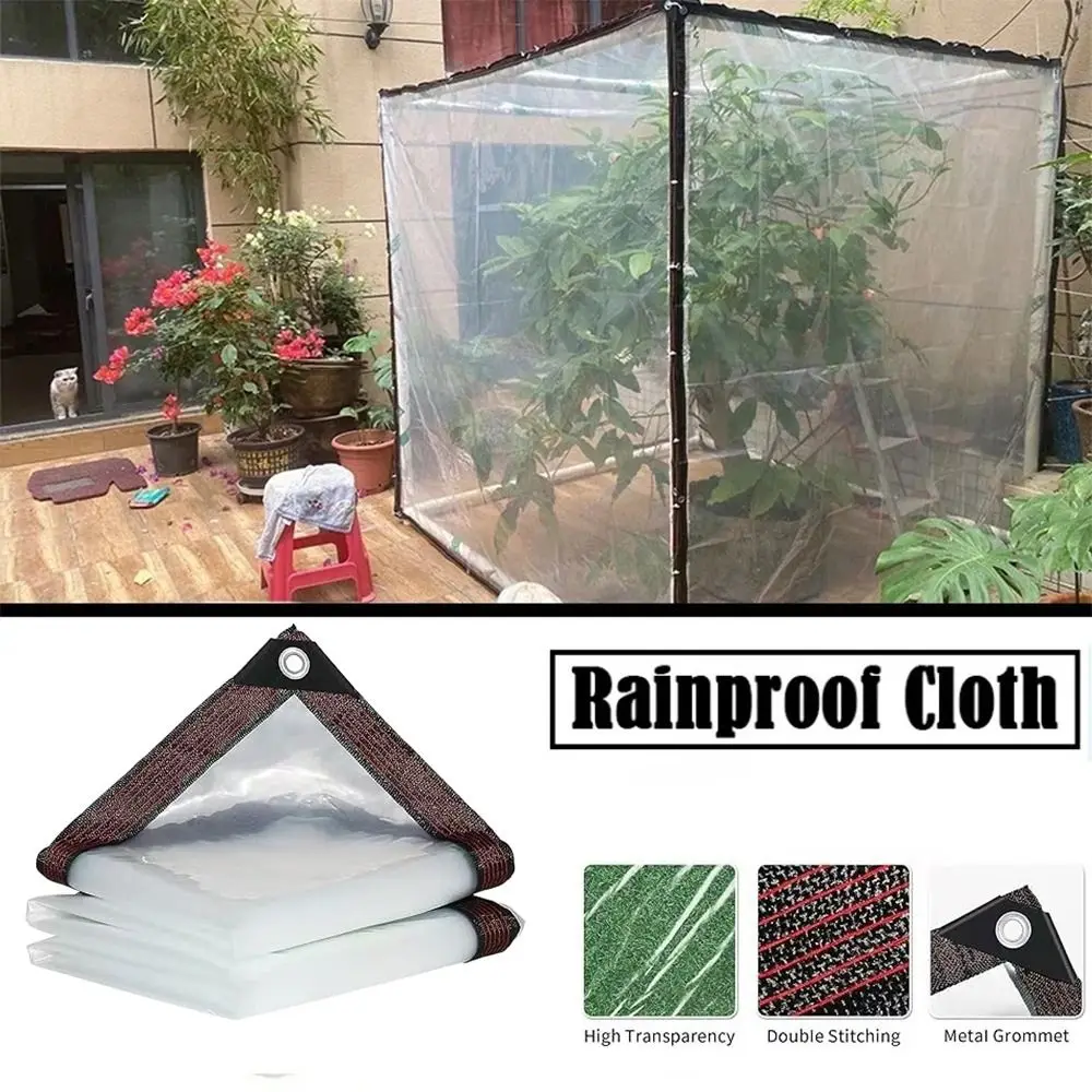 Snowproof Waterproof Tarpaulin Waterproof Wind-Resistant Transparent Rain Cover Dust-proof Foldable Rainproof Cloth