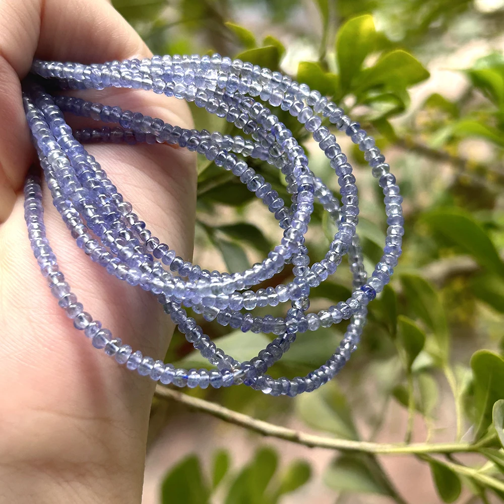 Natrural Nice Tanzanite Irregular Loose Rondelle Beads 2.4mm-2.7mm,Thickness 1mm-1.8mm,DIY Bracelet/Necklace For Jewelry Making 5