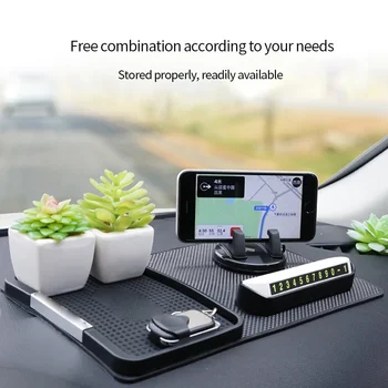 Silicone Non-Slip Car Dash Mat – Sticky Pad Holder for Mobile Phones & Accessories 1