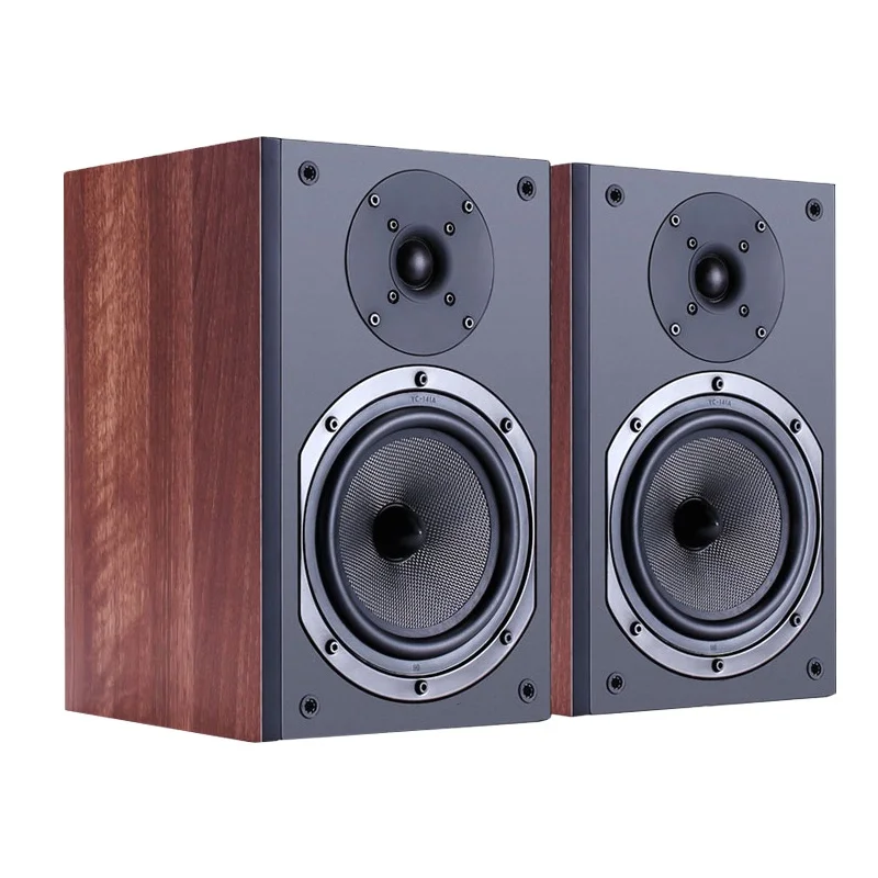 

KYYSLB 6.5 Inch Bookshelf Speaker Hifi Tweeter Woofer LoudSpeaker Desktop Wooden Passive Home Theater Audio System Sound Speaker