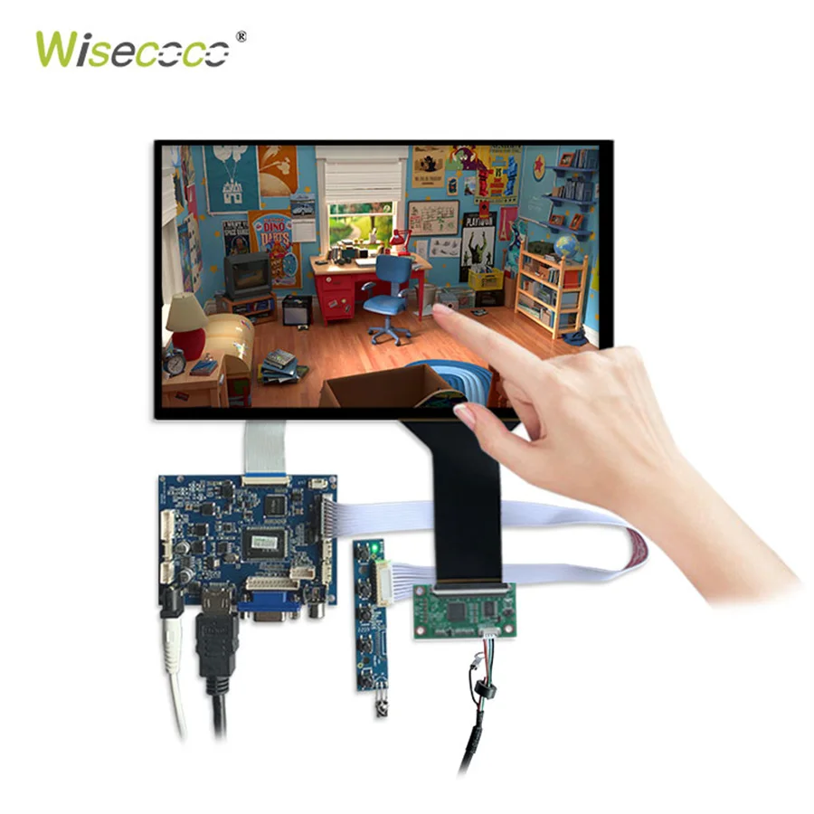 Wisecoco 10.1 Polegada 1280x800 16:10 Módulo Lcd Tablet 10 Pontos Tela de Toque Capacitivo Raspberry pi Placa Controle Exibição - Imagem 5
