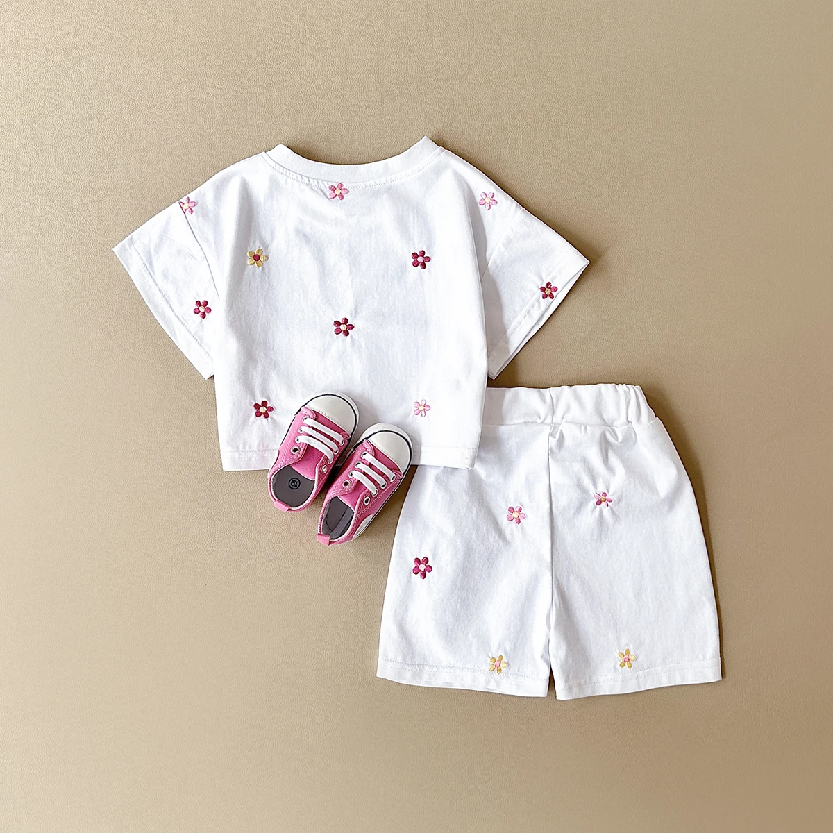 Infant 2PCS Summer Baby Girls Clothing Casual Newborn Set Cotton Small Flower Printed Short Sleeved T-shirt + Shorts 0-3Y kids clothes set two piece set baby girl clothing set shorts suit
