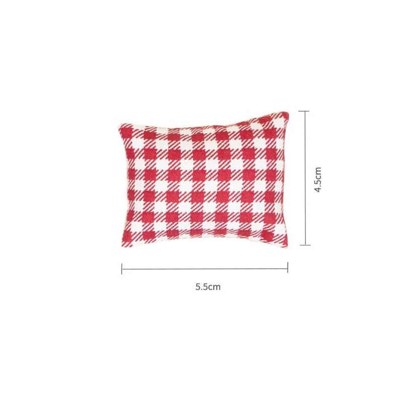 2Pcs/Set Miniature Bed Pillow Cushions Sofa Couch For 1/12 Dollhouse Mini Bedroom Living Room Decor Accessories 6