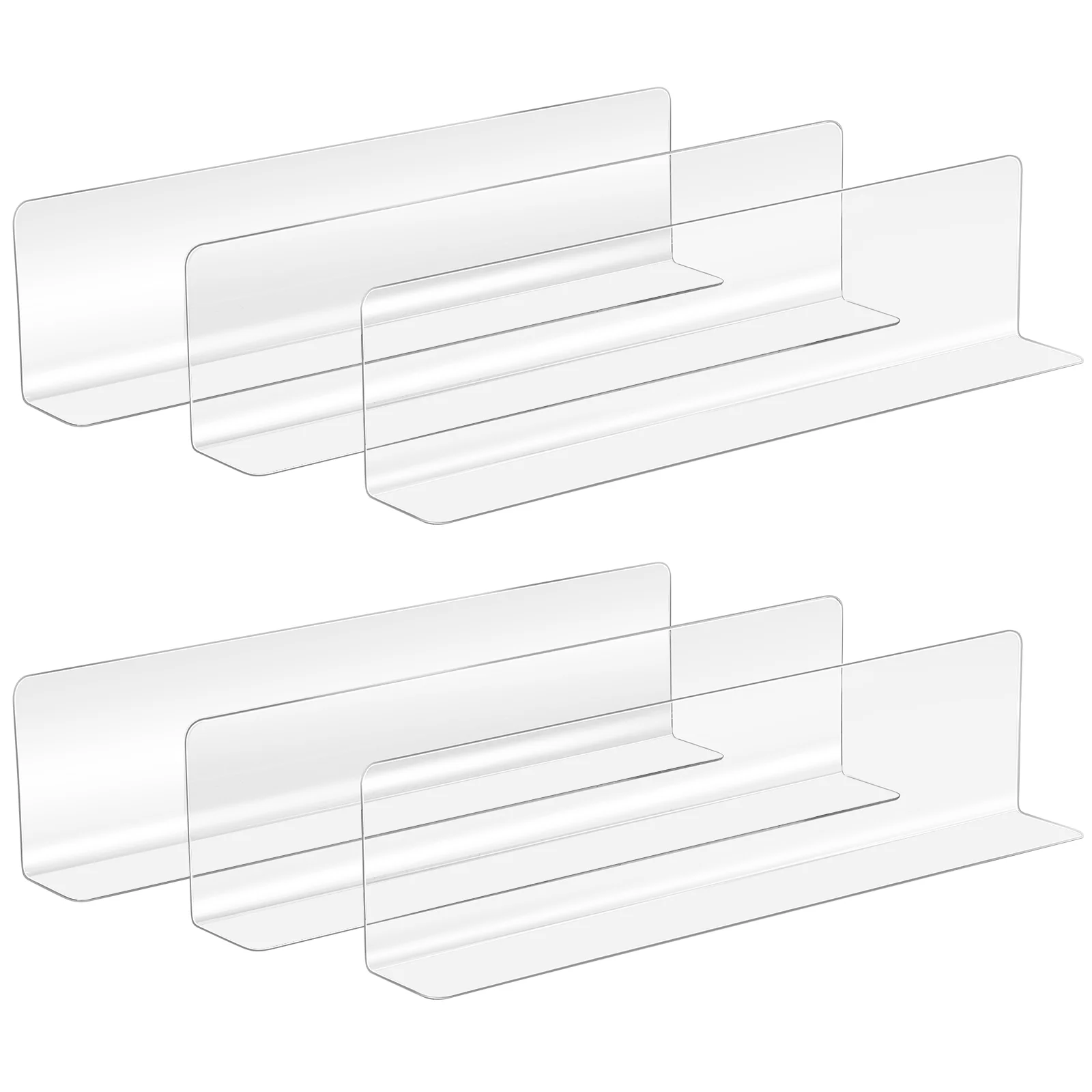 

20 Pcs Partition Plate Divider Plates Clear Shelf Separators Supermarket Freely Dividers Plastic Transparent Organizer