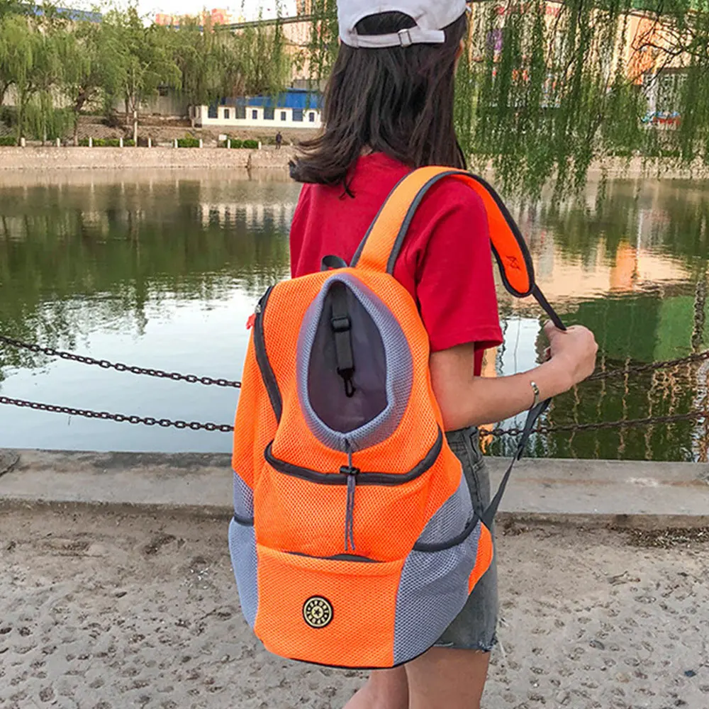 Pet Supplies Outdoor Breathable Dog Carrier Backpack Double Shoulder
