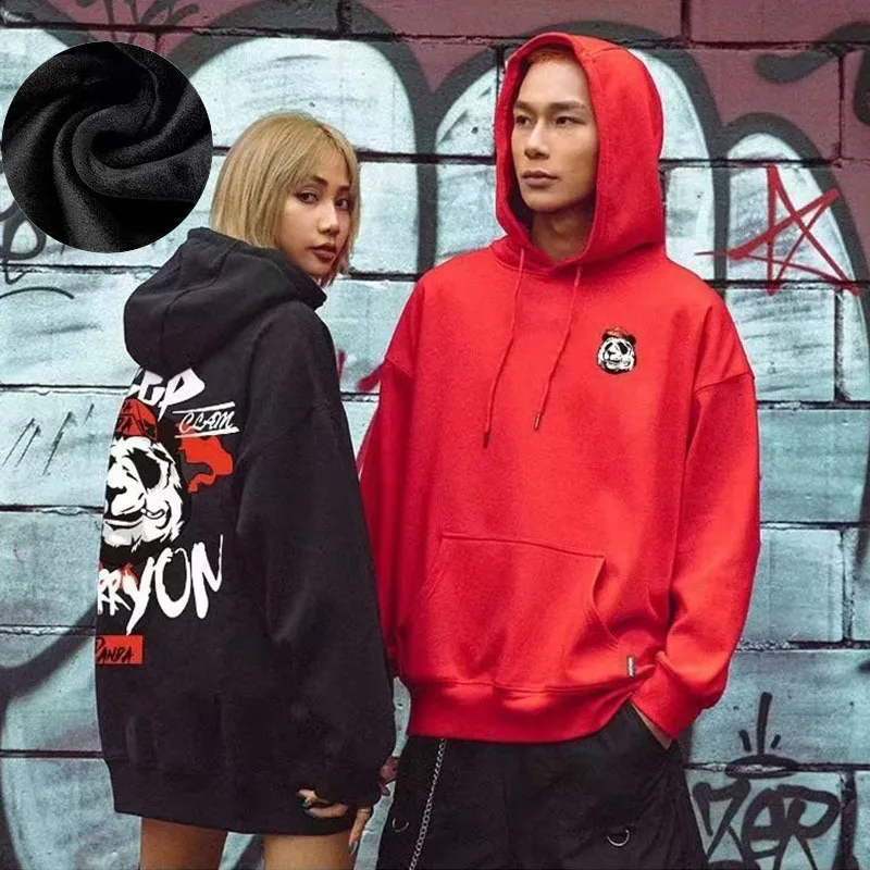 Hooded Sweater Men's Trendy Brand Large Size M-8XL Men's Autumn And Winter Style Plush And Thick Fat Hip-hop Pullover Jacket