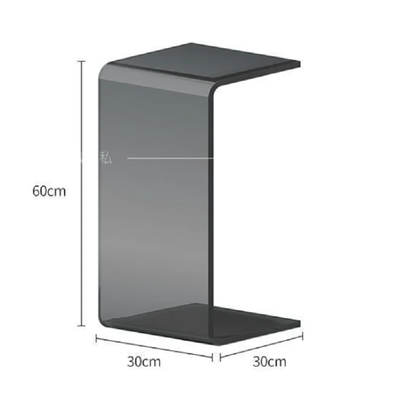 IHOME Acrylic Sofa Small Side Table Simple Modern Living Room Special-shaped Tea Table Transparent Corner side end table