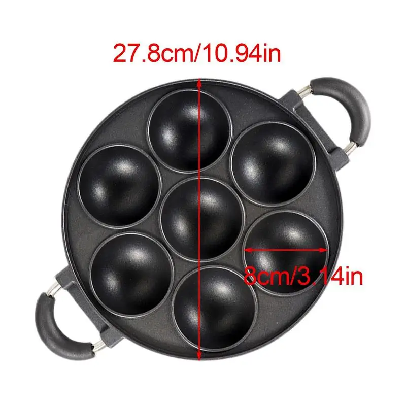 7 Holes Takoyaki Maker Grill Pan Octopus Ball Plate Home Cooking Baking Forms Mold Tray Baking Pan For Kitchen Tools