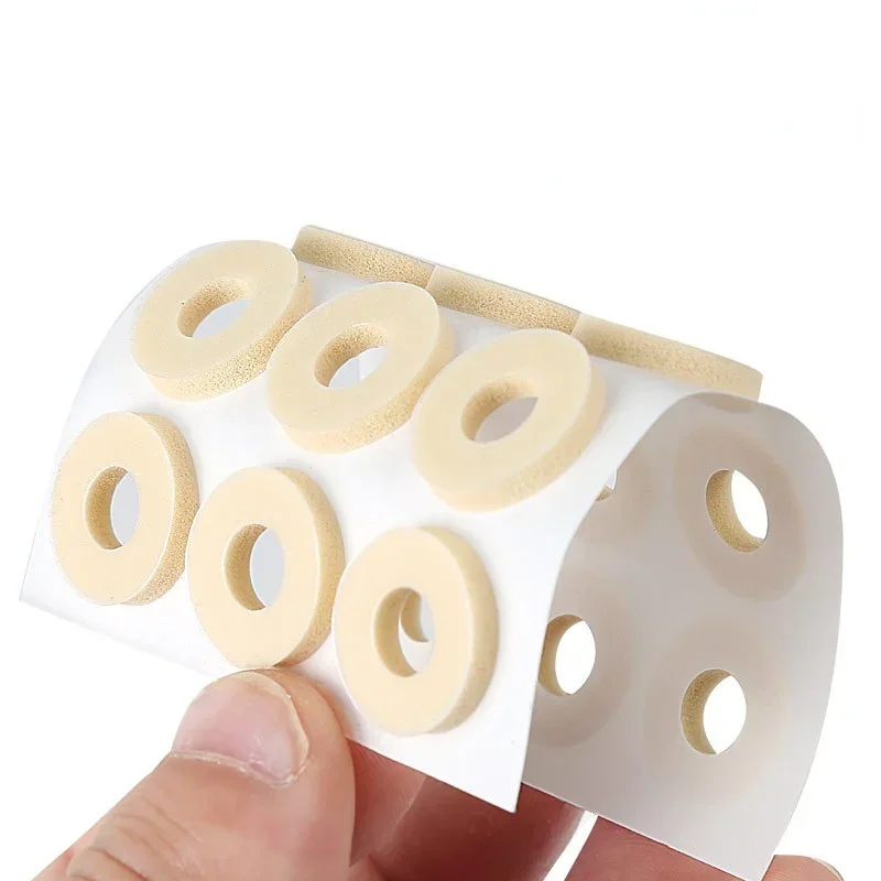 굳은살 쿠션 신발 뒤꿈치 패드, 폼 라운드 토 발 옥수수 버니온 보호 패드, 4 가지 유형, 시트 당 15 개