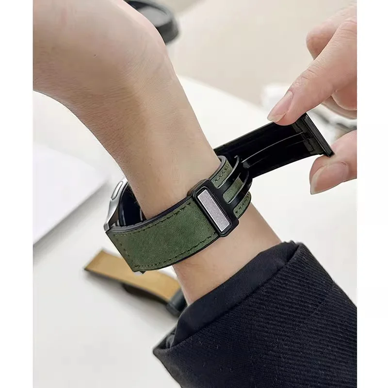 Magnetic Leather Strap, 22mm Premium Bracelet Band
