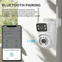 Caméra de permission Extérieure PTZ Wifi 8MP 4K, Dispositif de Sécurité avec Objectif pour Touristes, Écran AI, Poignées Humaines, ECT, Suivi existent, Icsee 4