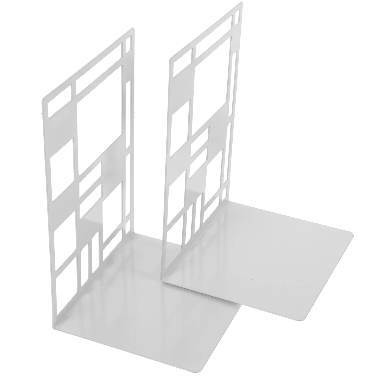 

2 Pcs Metal Bookend Foldera Bookends for Shelves Heavy Books Bookshelf Office Wrought Iron Table Top Bookshelfative