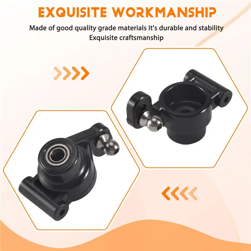 ABKN-1Set 블랙 RC 자동차 예비 부품 스티어링 너클 C-허브 캐리어 리어 허브 캐리어 세트 Wltoys 144001 144010 124016 124017 12