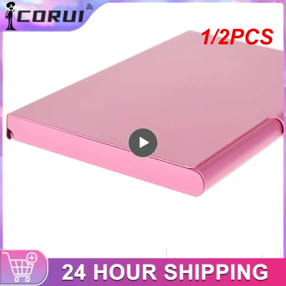 

1/2PCS Aluminum Alloy Business Card Holder Case Solid Color Card Package Women Men Office Card Organizers Holder Card Box