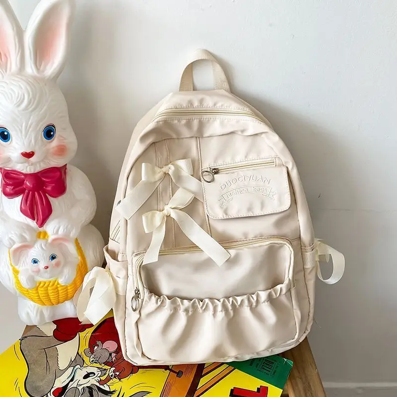 Japanese Cute Bow Y2k Fashion School Bags Backpack Travel Bag High-capacity Storage Bag Student Package Kawaii Back Pack 2