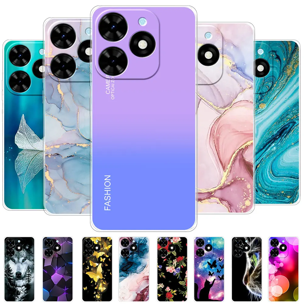 Per Tecno Spark 20 Pro Custodia Per Tecno Spark 20C 10C Funda Custodia Protettiva In Silicone Morbido Trasparente Tecno Spark 10 Pro Coque