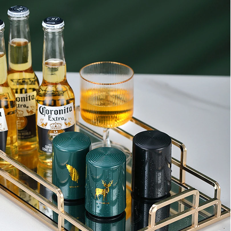 Creative Magnetic Automatic Beer Bottle Opener Kitchen Stainless Steel Press Lid Beer Corkscrew Tools Portable Bar Gadgets Tools