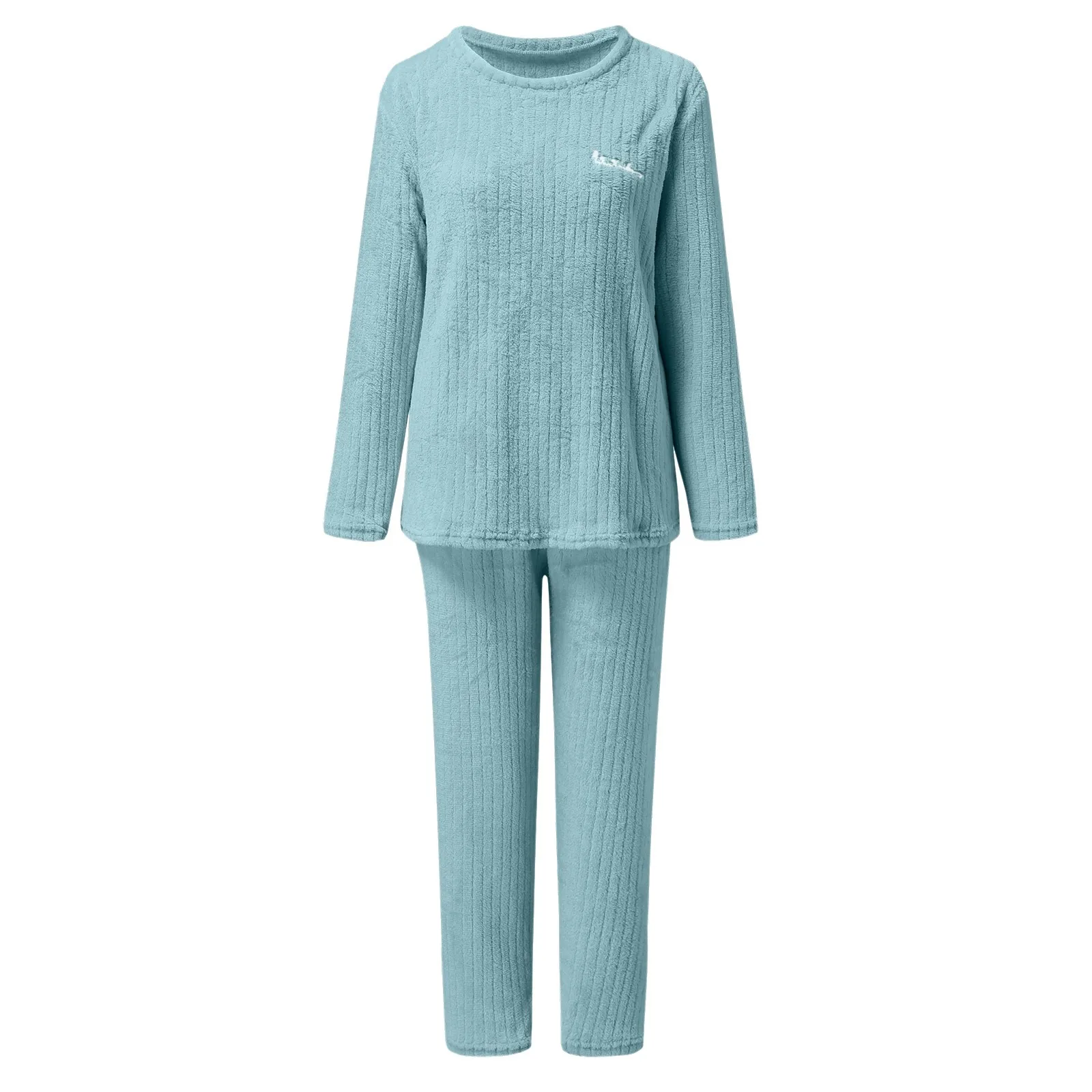 

Warm Pajamas For Women Fuzzy Pajama Sets Cozy Fleece Oversized Pullover Pants Sets Loungewear 2 Piece