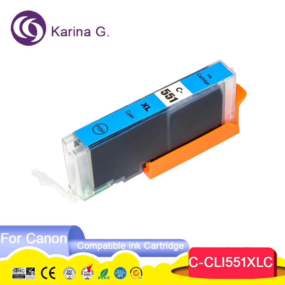 PGI550 PGI-550 CLI-551 CLI551 550 551 XL 550XL 551XL Compatible Color Inkjet Ink