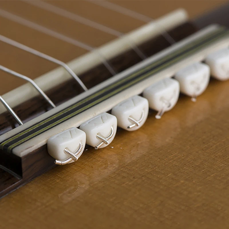 12-Piece Classical Guitar String Retainer Set - Triple-Cornered Chord Ties
