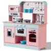 SucceBuy Pretend Play Cooking Toy for Kids Chef Playset Kitchen Accessories with Lights & Sounds for Toddles Girls Boys