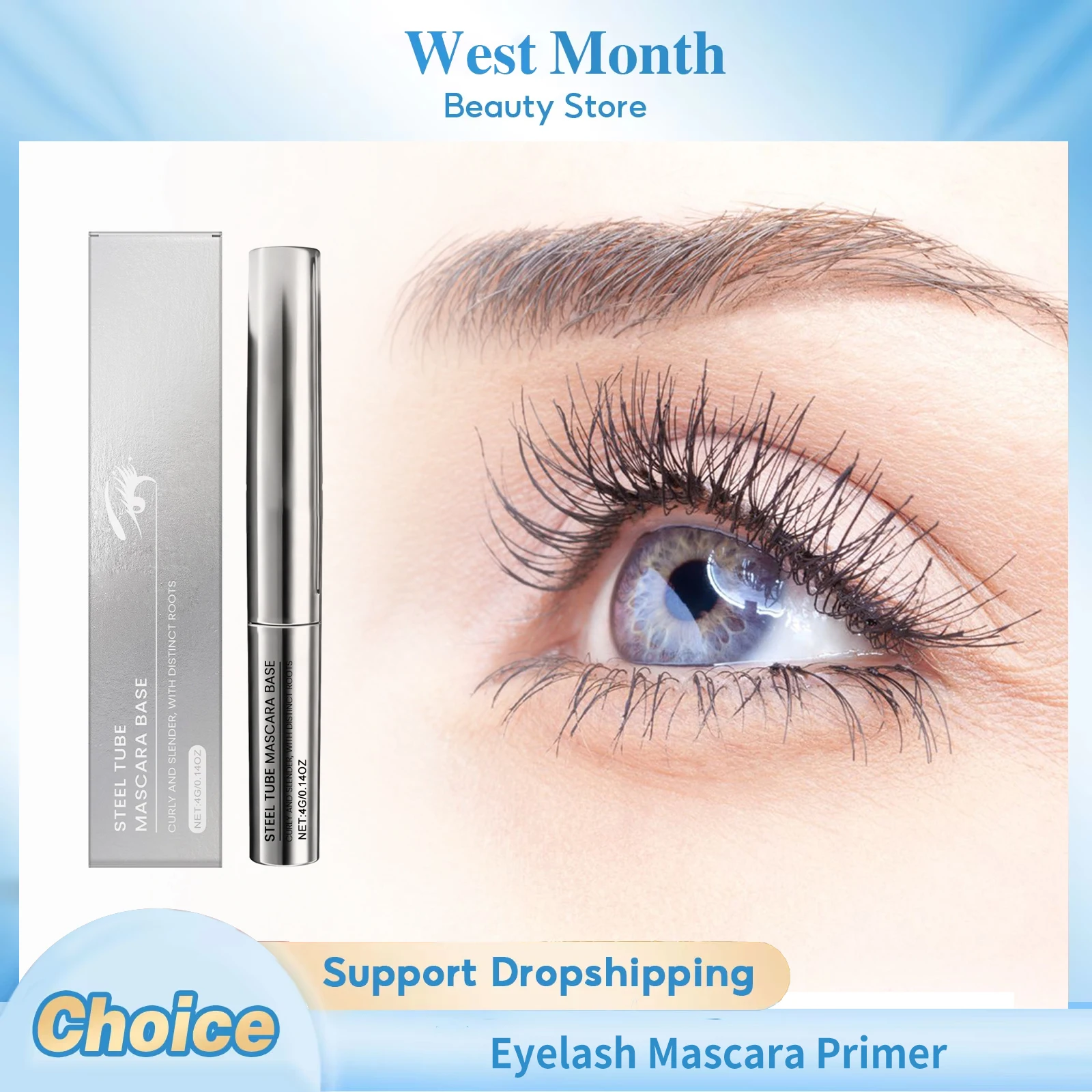 Eyelash Mascara Primer Natural Curling Lengthening Volumizing Thick Fuller Eyelash Extension Long-Wearing Eyes Makeup Cosmetics_voghion.com