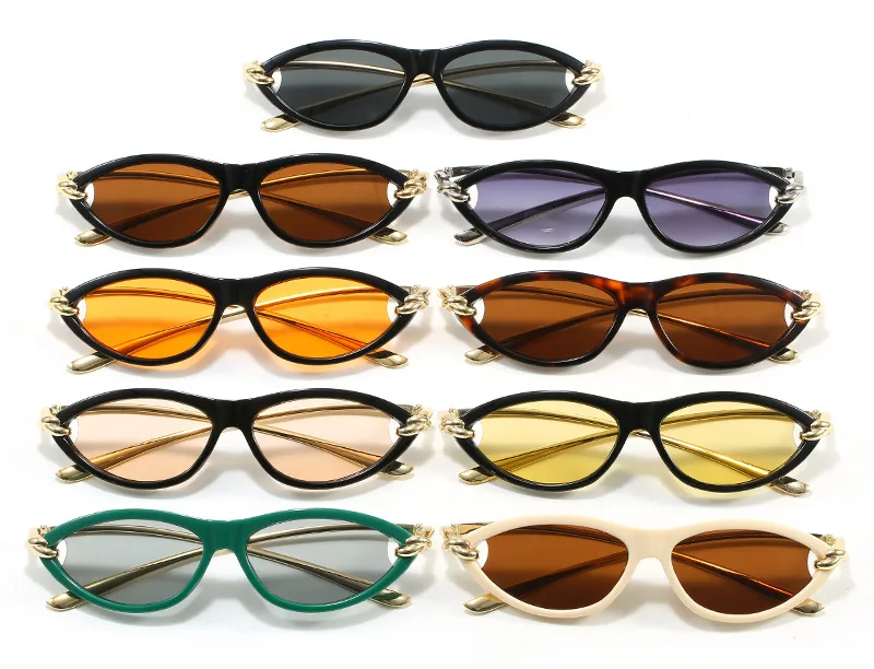 Neue Mode Knoten Bein Cat Eye Sonnenbrille für Frauen Vintage Marke Farbverlauf elegante Sonnenbrille Damen sexy Driving Shades UV400 – Detail 4