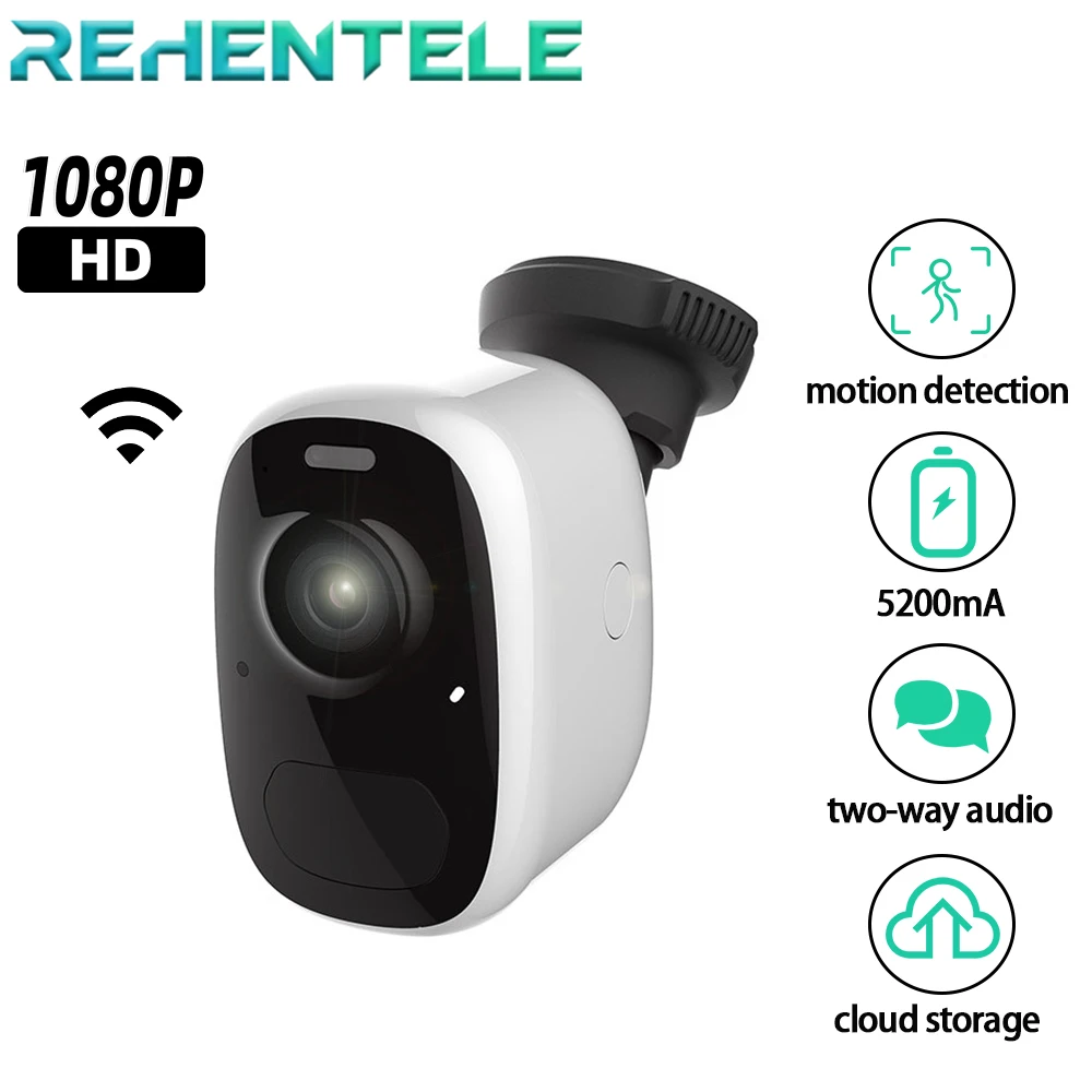 Security Camera Outdoor Wireless, Rechargeable Battery-Powered Home  Security Camera, Surveillance WiFi 1080P Camera, with 10000mAh Battery PIR  Motion