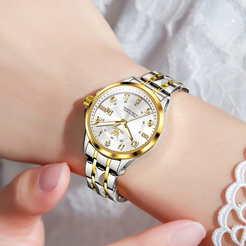 OLEVS Women Watch Top Brand Luxury Female Waterproof Clock Stainless Steel Bracelet Elegant Original Lady Girl Wristwatch Reloj
