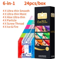 24/12PCS Eis Feuer Kondome Sex Spielzeug Für Männer Erwachsene Penis Hülse Partikel Kondome Sicher Empfängnisverhütung Paar Sexy liefert Sexshop 2
