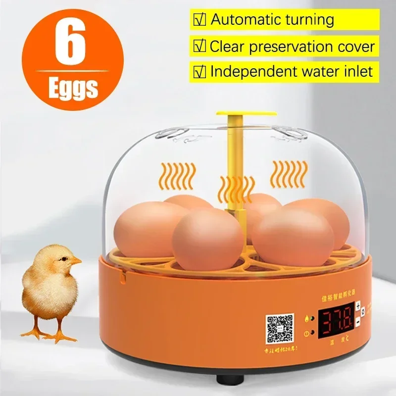 

Bird Hatching Farm Eggs Hatcher Brooder Chicken Incubator Poultry 6 Duck Turner Turning Automatic Mini Quail