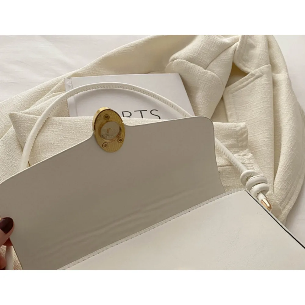 Small Square Shoulder Bag For Women Solid Colour Simple Style_voghion.com