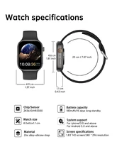 Nouvelle montre intelligente 1.83 "écran HD surveillance du sommeil et de la santé appel Bluetooth Modes multisports montres intelligentes de mode pour femmes hommes cadeau 6