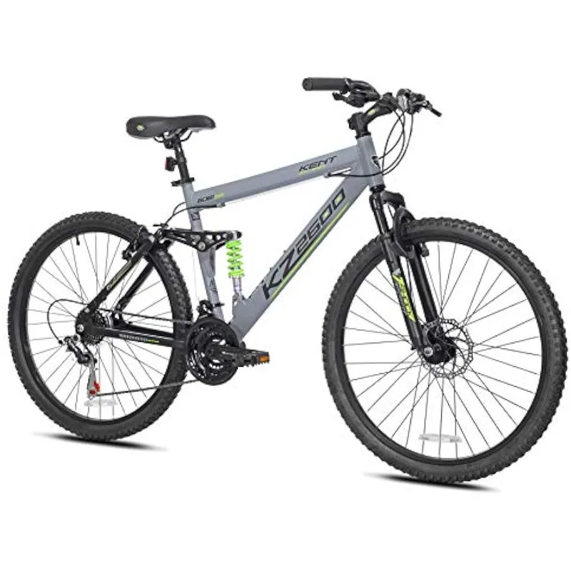 

Kent 26" KZ2600 Full Suspension Mountain Bike, Grey, Men's