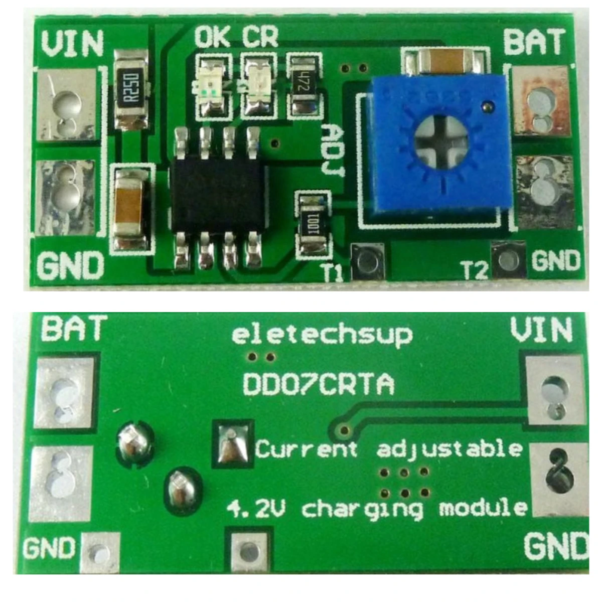

10PCS 50-1000MA Adjustable 3.7V 4.2V Li-ion Rechargeable lithium Battery Charger Module replace TP4056