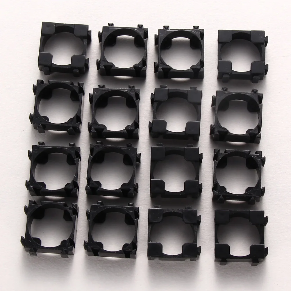 100Pcs 18650 Battery Holder Brackets Crack Resistant Storage Brackets for 18650 Cylindrical Battery Instruments