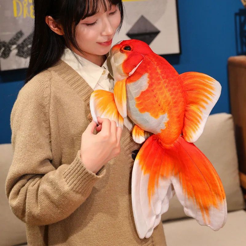 현실적인 금붕어 쿠션 베개, 거실과 침실을 위한 편안한 홈 데코레이션 장식품 선물