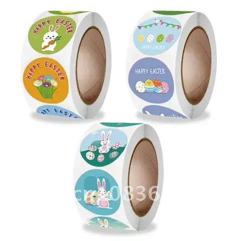 

100/120/500Pcs Christmas Gift Box Packaging Sticker Round Label Eid Mubarak Decoration Sticker Gift Packaging Candy