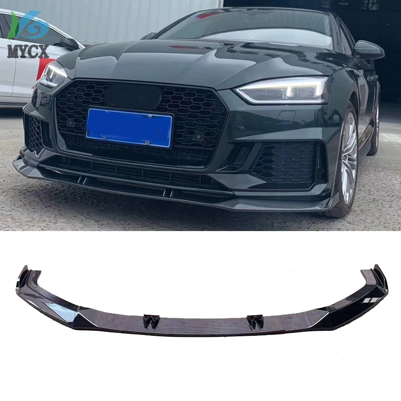 3pcs/Set ABS Paint Car Front Bumper Lip Spoiler Splitters Aprons Cover