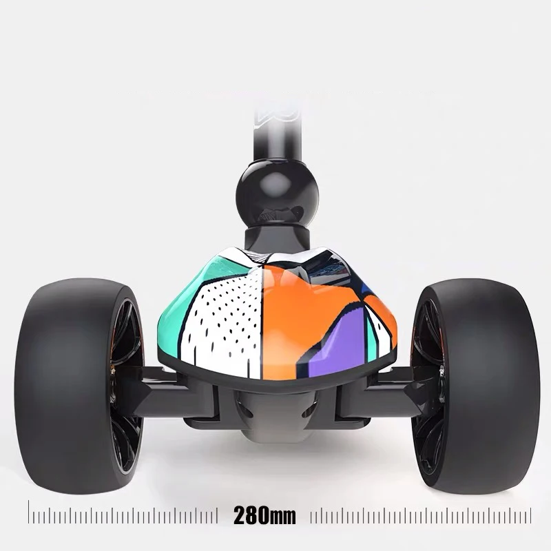 For 3-16 Years Kids Cycling Kick Scooters PU Flashing 3 Wheels Board Folding Bikes Height Adjustment Children Foot Pedal Scooter