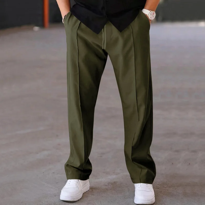 2025 Casual pants Men Straight Thin Pants Fashion Loose Trousers