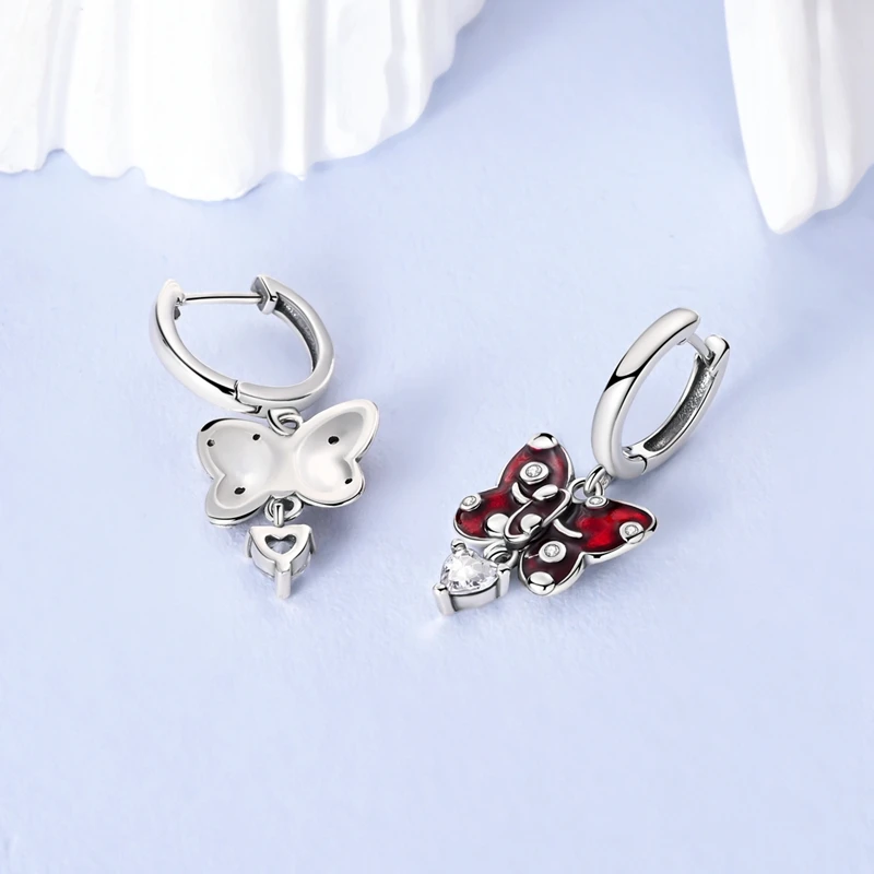 Sc123aaa4e19f430a9084c64118e86f01o Hot Selling 925 Sterling Silver Pink Bow Butterfly Zircon Exquisite Earrings Suitable For Girls Charming Jewelry Gifts Mallzona