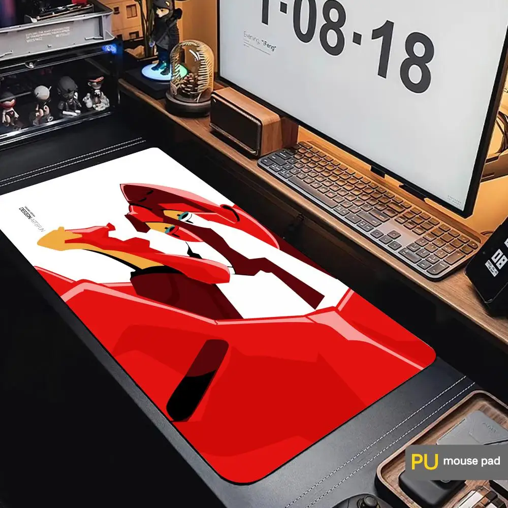 

E-Evangelion Mousepad PU Leather Large Anti Slip Table Mat High End Quality, Light Luxury Table Mats Anime Mouse Pad Pc Gamer