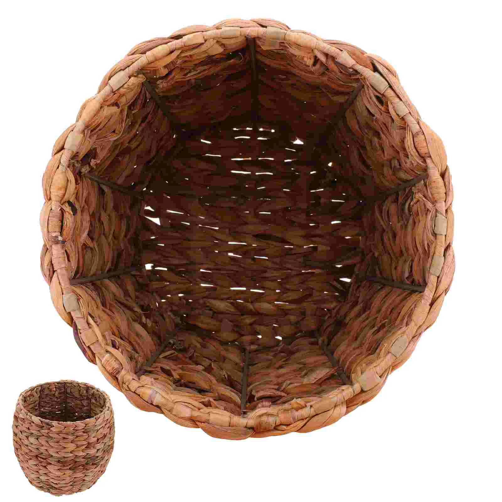 

Desk Storage Basket Woven Basket Hyacinth Organizing Basket Household Flower Basket