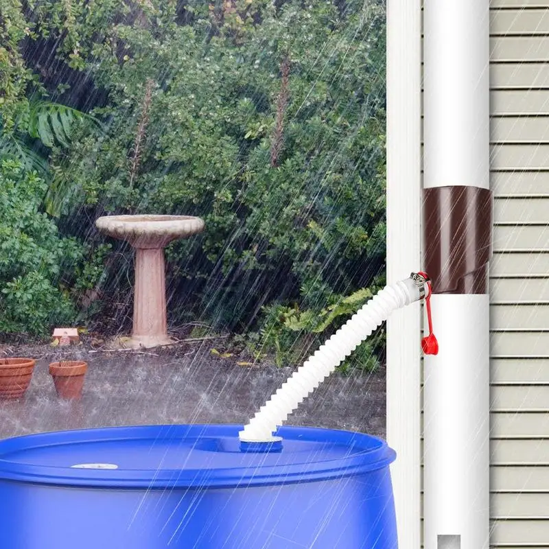 Rain Water Collecting Kit Rainwater Collection Kit UV Resistant Rain Barrel Diverter Kit